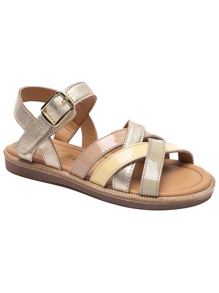 bisgaard Leder-Sandalen in Gold günstig kaufen