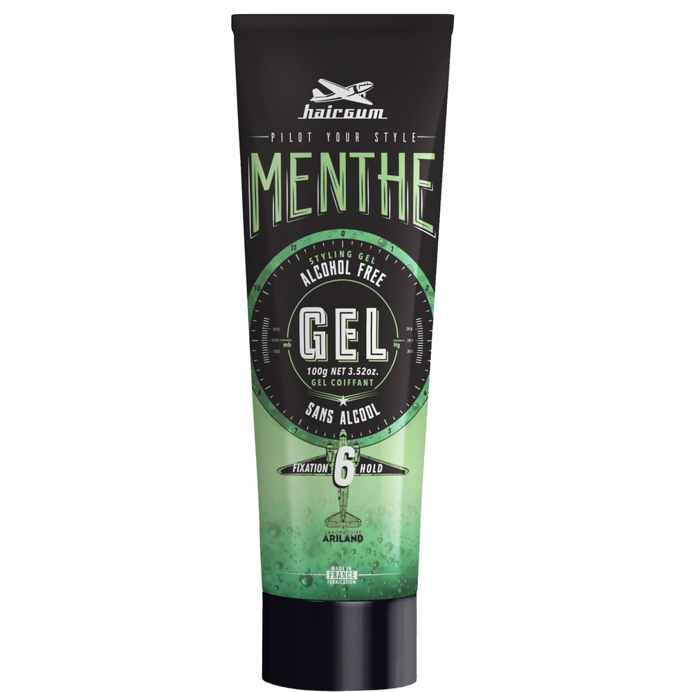hairgum Gel Fixant Menthe - Sans Alcool Produit Coiffant