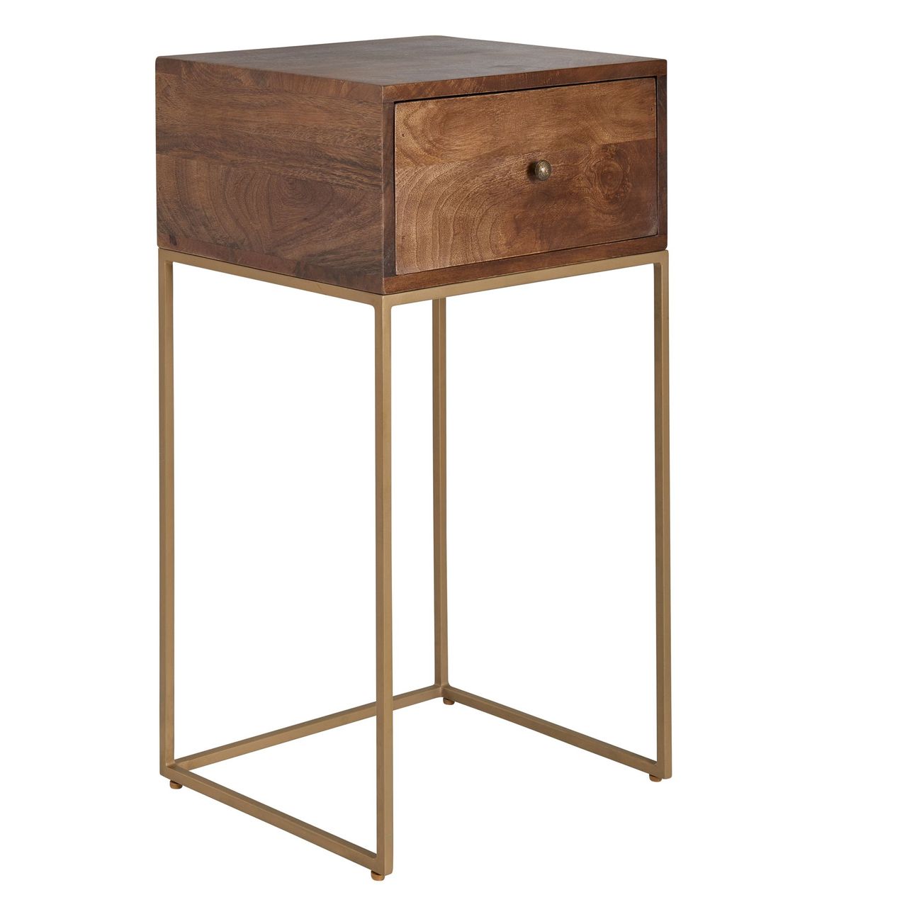 Wohnling Nachttisch 40x75,5x35 cm Mango Massivholz