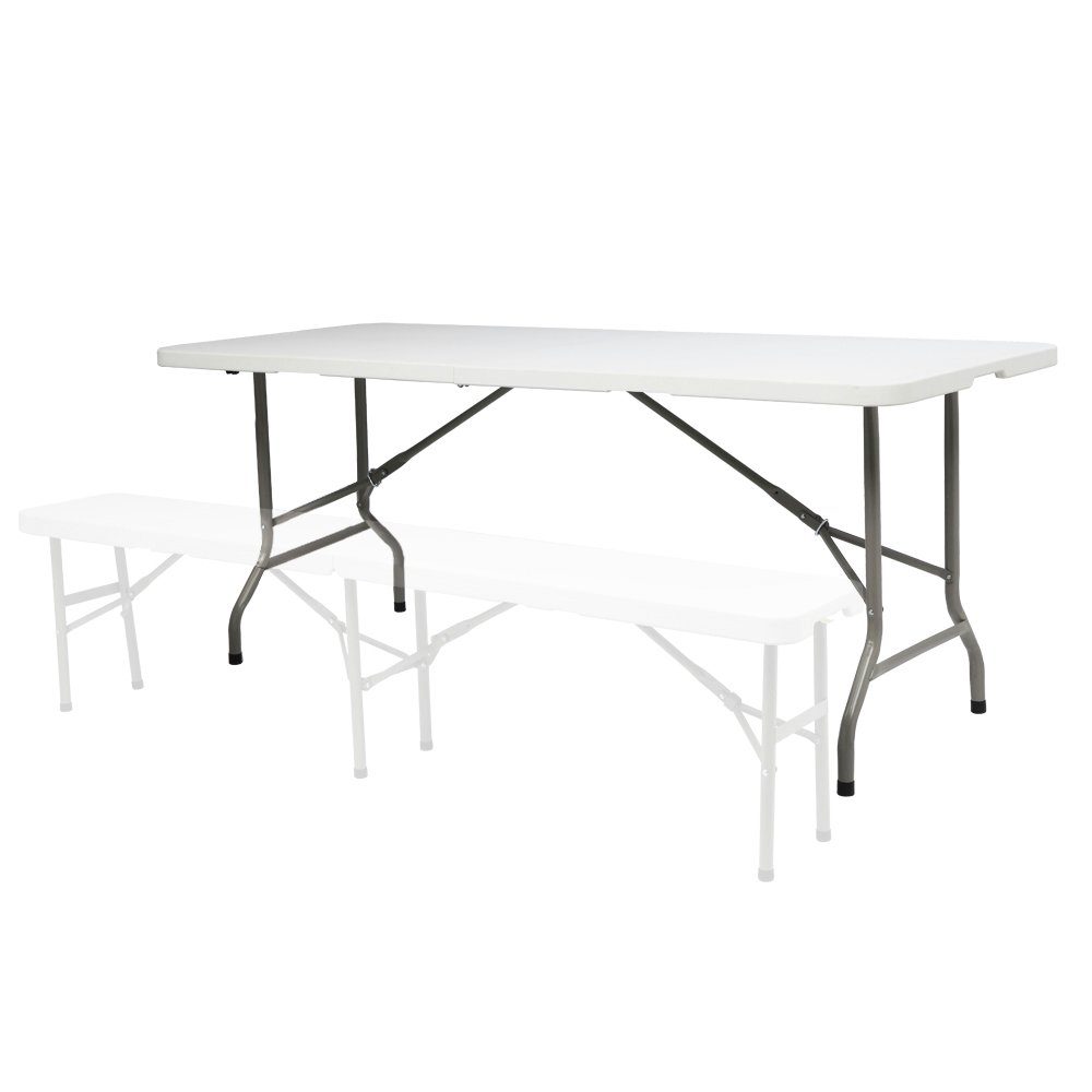 FCH Klapptisch, 183 x 76 x 74CM Klappbar Wetterfest Tragbar Garten Camping