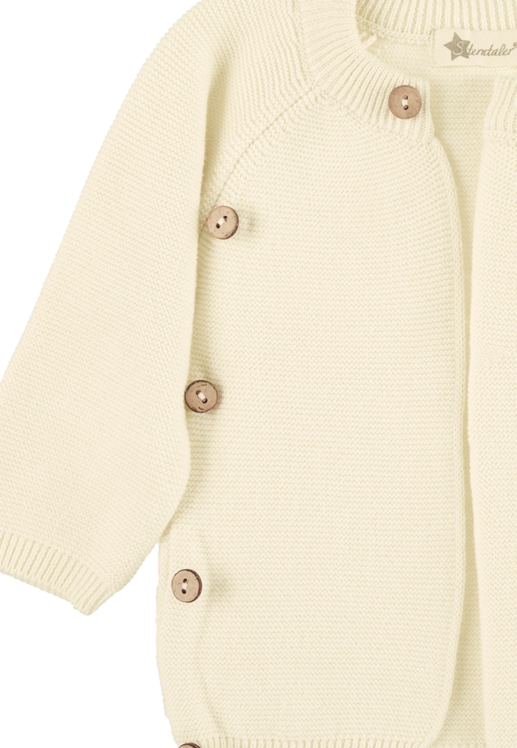 GOTS Strick-Jacke uni in Grün, Marine oder Grau