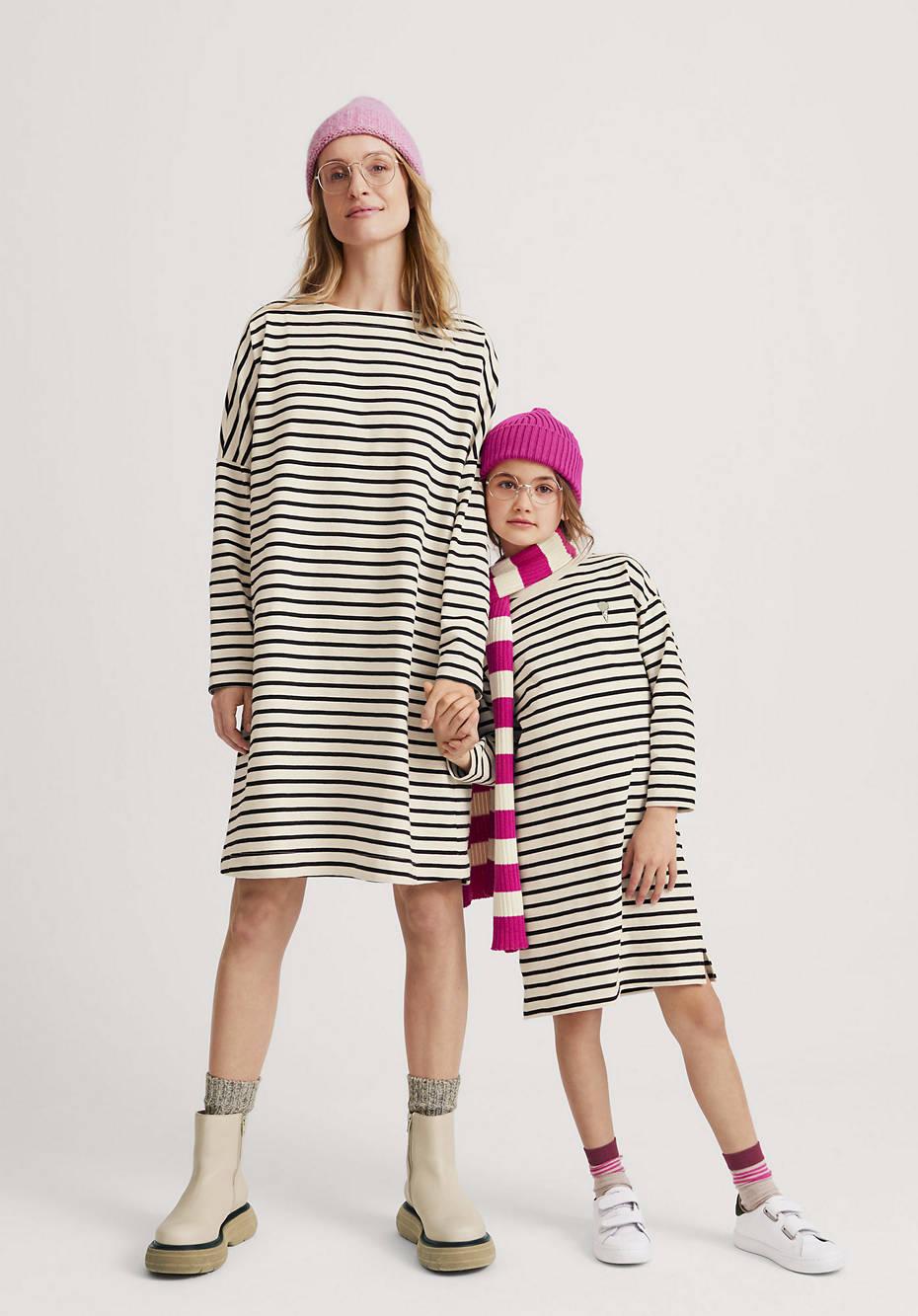 Ringel-Kleid aus reiner Bio-Baumwolle