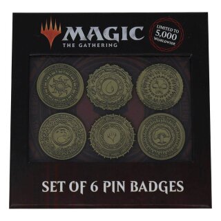 Magic the Gathering set of 6 Limited Edition Mana Symbol Pin Badges