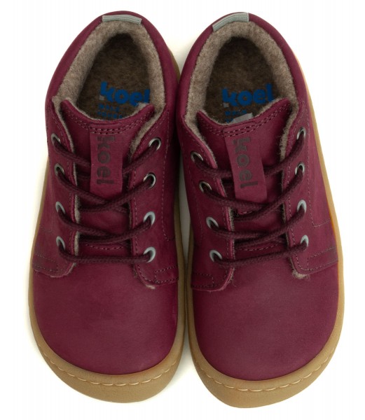 Koel classic ~ Ben MidCut Schnürschuh Wollfleece ~ Bordeaux
