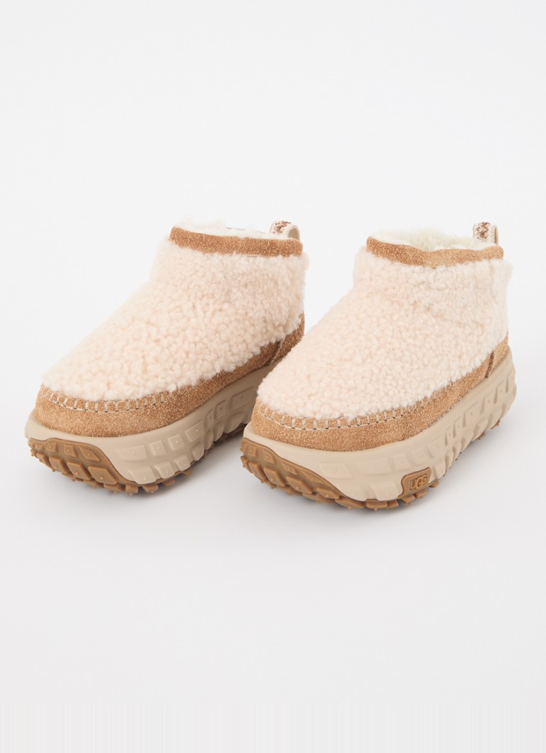 Ghete UGG Venture Daze Ultra Mini din piele de oaie cu detalii întoarsă