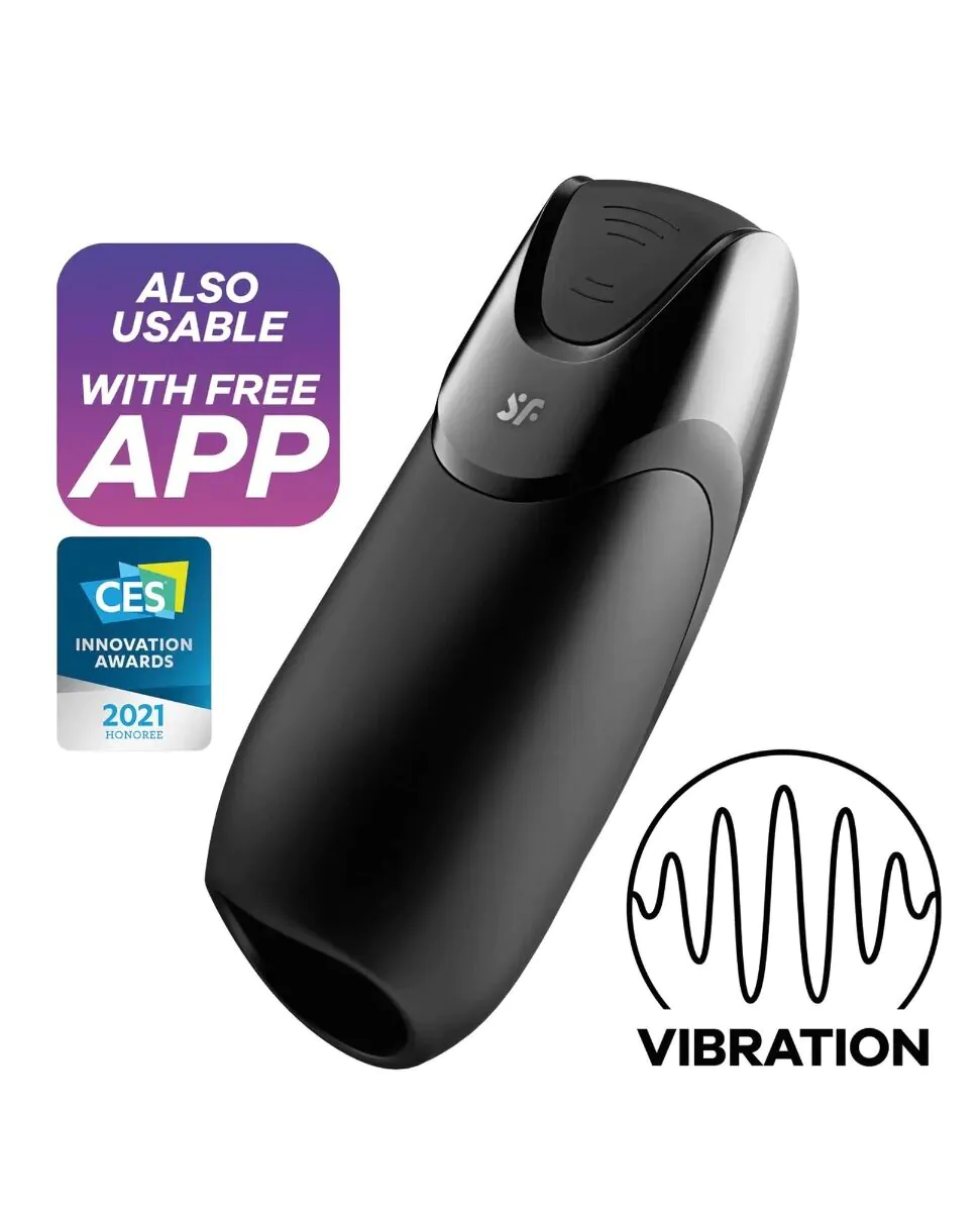Satisfyer Men Vibration Connect aplikacija+ crni intimni masažer