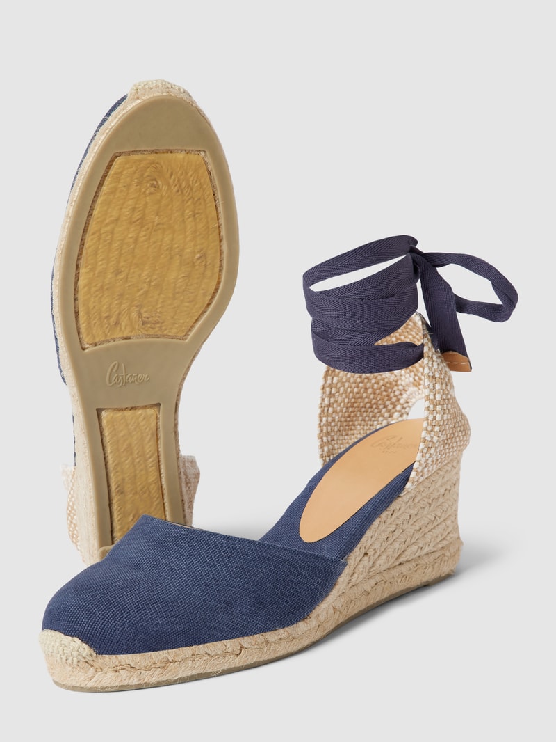 Wedges mit Schnürverschluss Modell 'CARINA' in marineblau