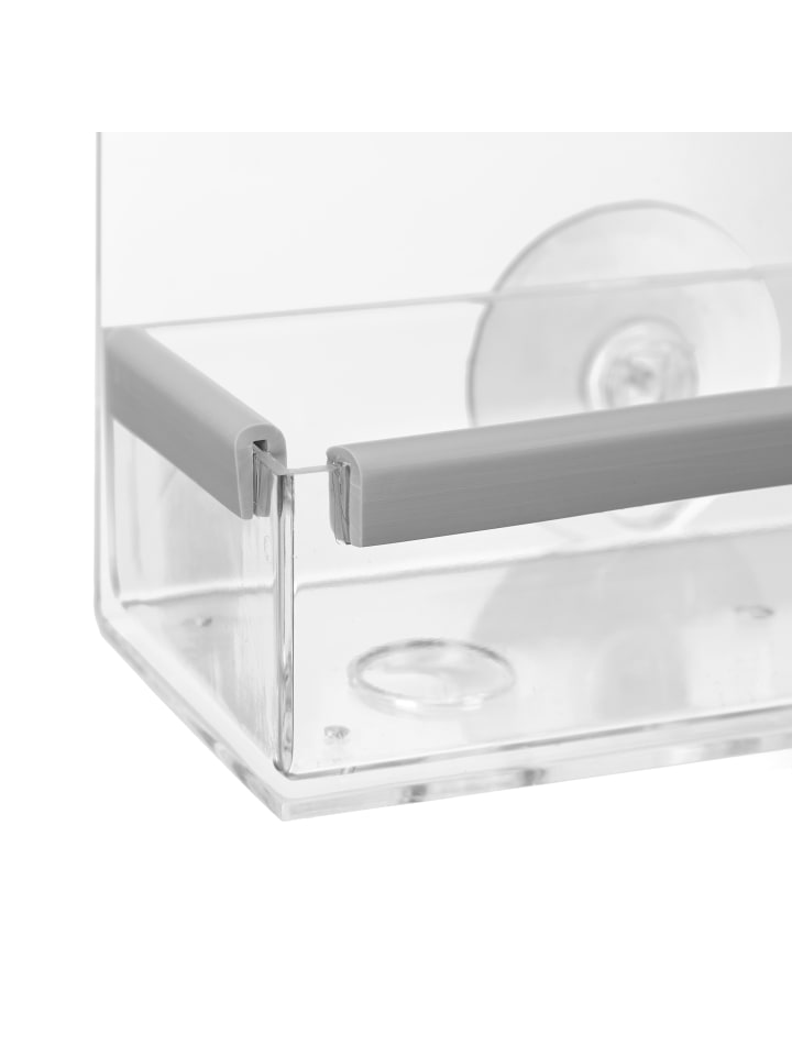 relaxdays Vogelfutterhaus in Transparent - (B)15 x (H)16,5 x (T)7,5 cm günstig kaufen onesize