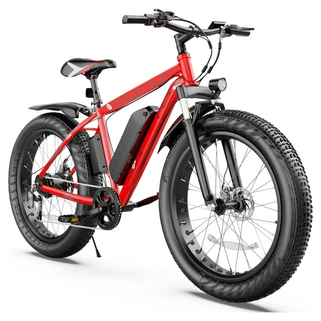 Gocio 26 4.0 Fat Tire Electric Bike for Adults, 500W Adults E Bike, 48V 13Ah Removable Li-Ion Battery, Professional 7-Speed