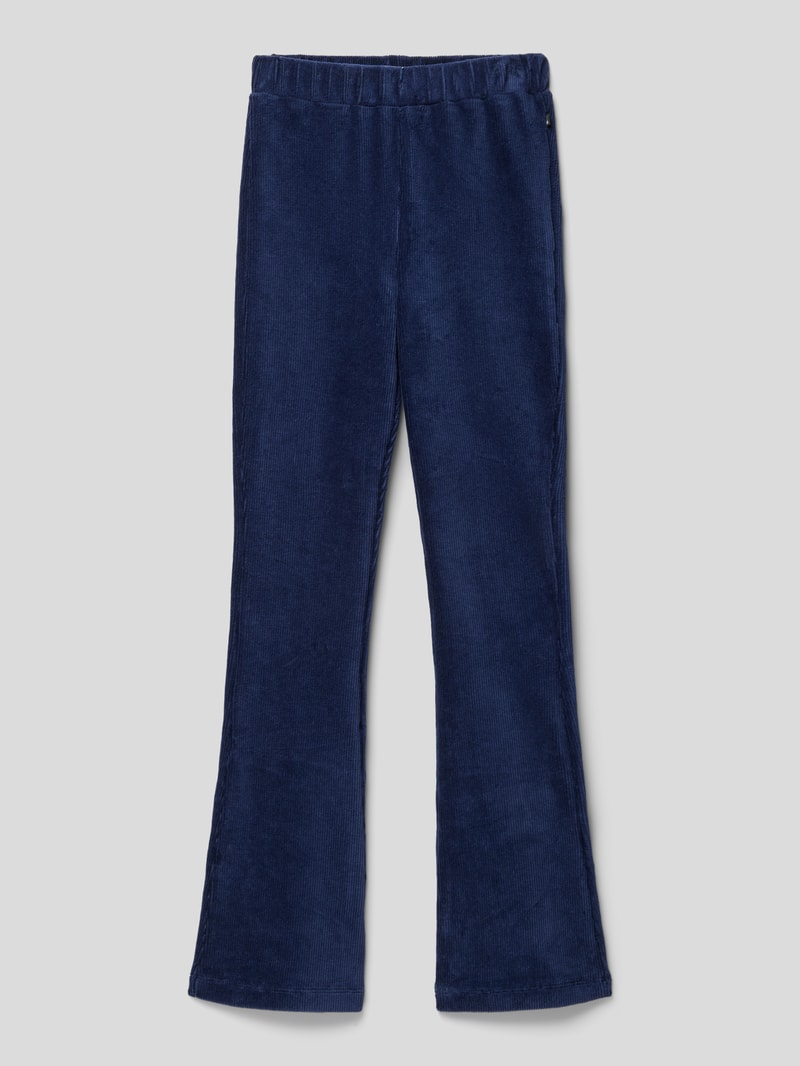 Leggings mit Strukturmuster Modell 'corduroy' in blau