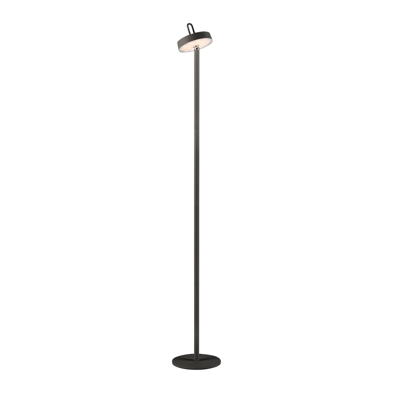 JUST LIGHT Akku Stehleuchte AMAG, 1x LED-Board/1,50Watt/2700Kelvin, IP44, Schwarz