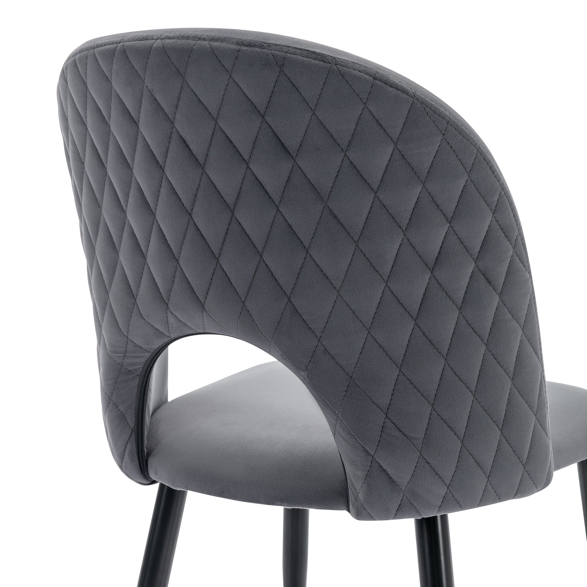 BlingBin Essgruppe Esszimmerset Esszimmerstuhl Esstisch mit 4 Stühlen, (5-tlg., Samt Esszimmerstuhl Mit Diamantmuster,Verstellbare Stuhlbeine), Samt, Tischbeine, Ergonomic design