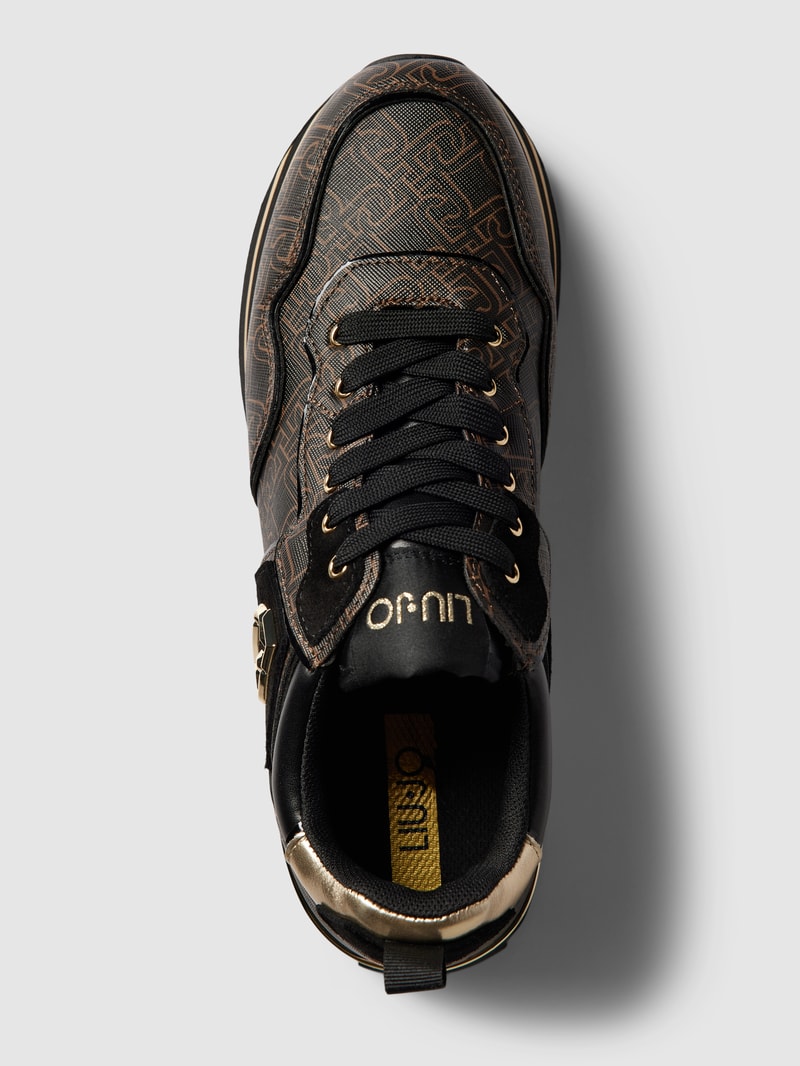 Sneaker mit Label-Applikation Modell 'MAXI WONDER' in dunkelbraun