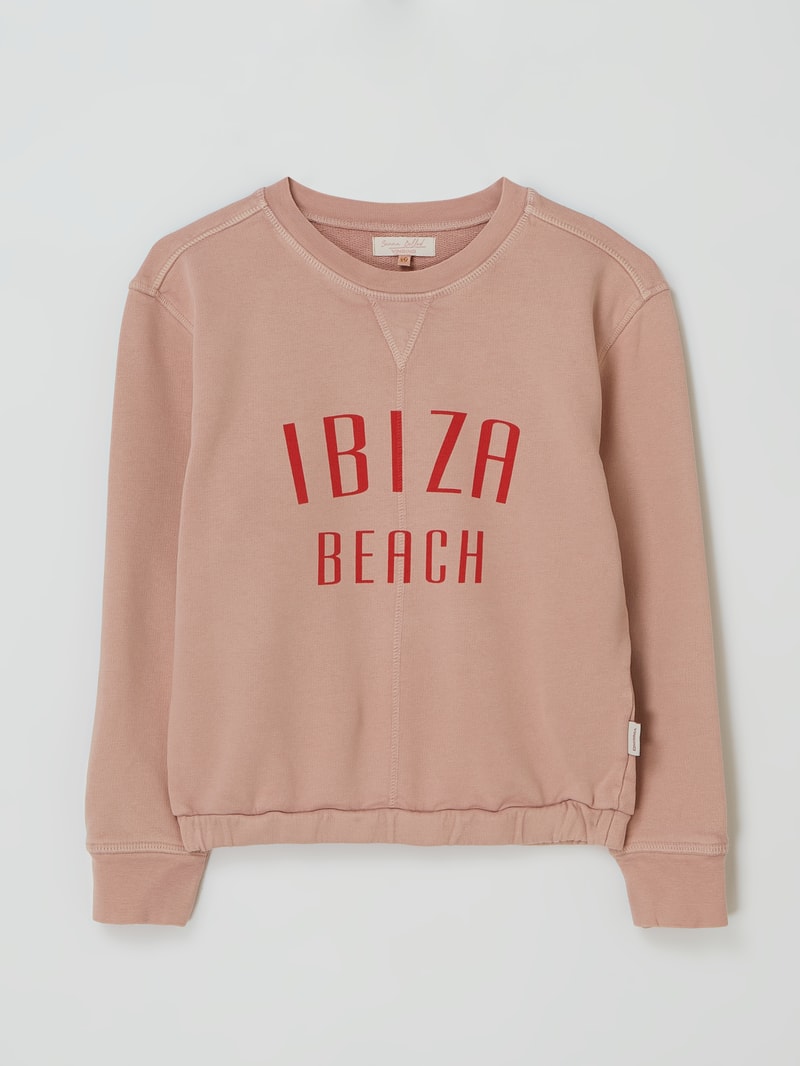 Sweatshirt aus Baumwolle Modell 'Noera' in altrosa