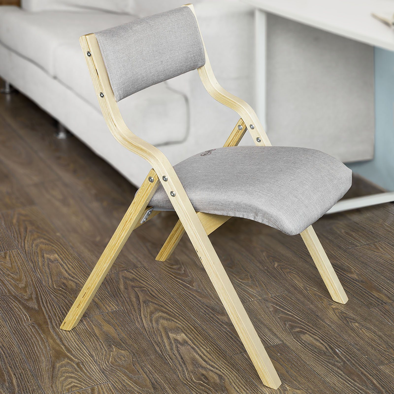 SoBuy Klappstuhl FST40, Küchenstuhl mit gepolsterter Sitzfläche und Lehne
