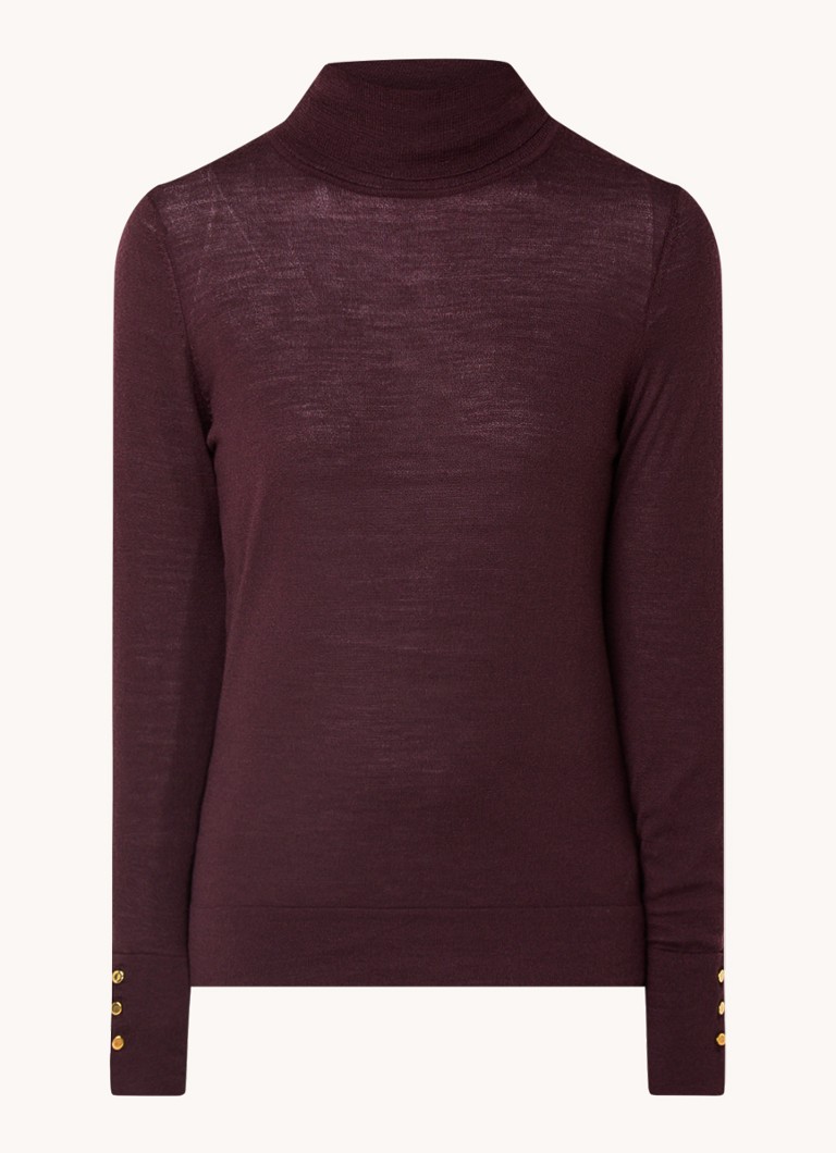 Hobbs Lara fine-knit turtleneck sweater made of merino wool