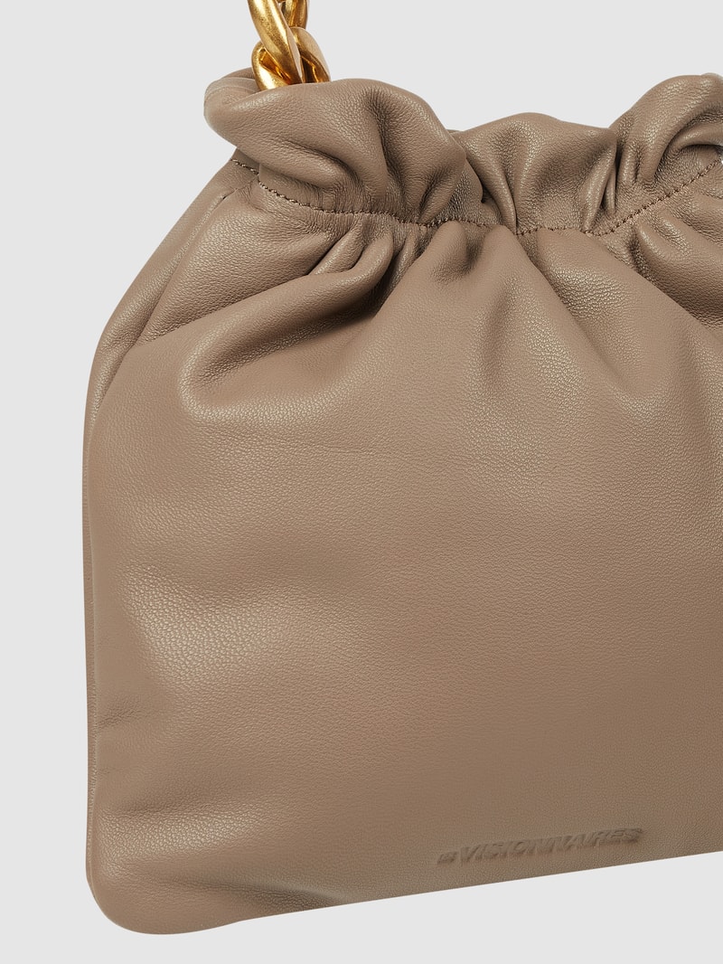 Crossbody Bag aus Leder Modell 'Lilou' in taupe