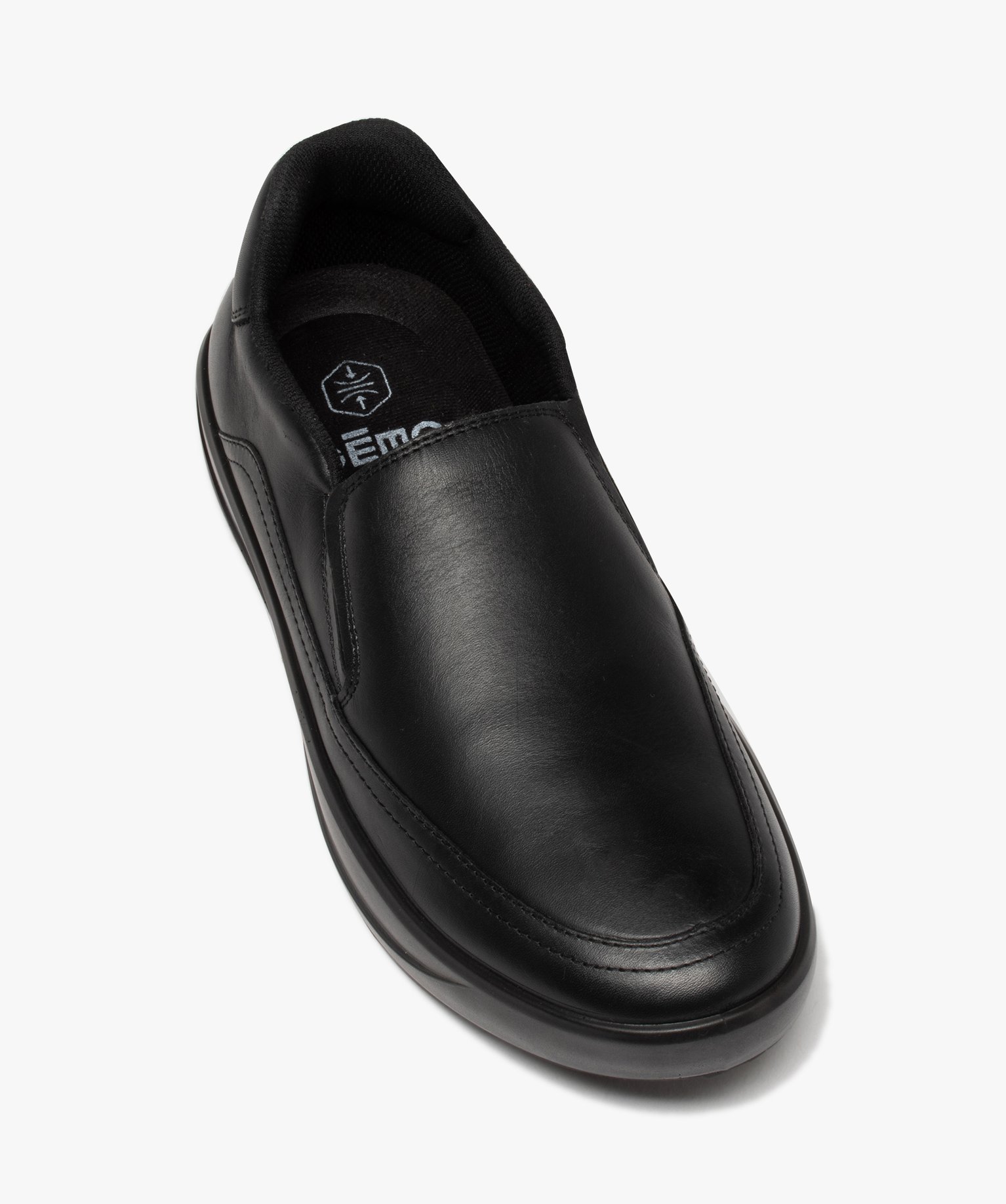 Mocassins homme unis confort et dessus mate noir | GEMO