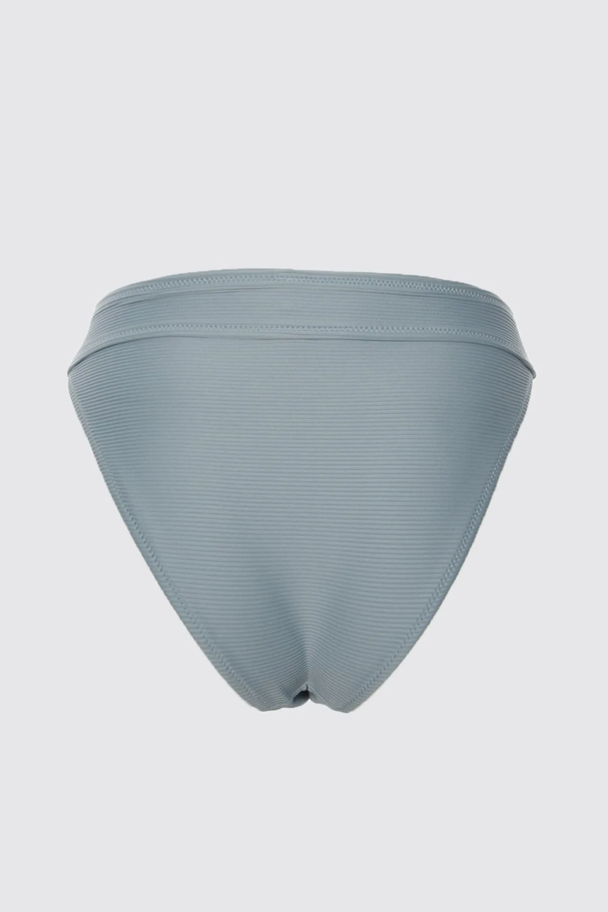 Trendyol Collection  Blaue, strukturierte, reguläre Bikinihose mit hohem Beinausschnitt TBESS21BA0016