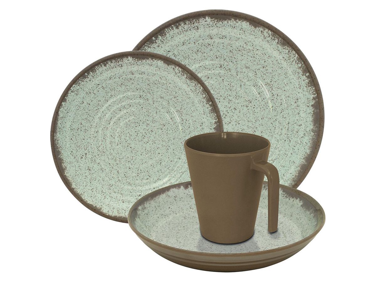 Eurotrail Rock Melamine 16 Teilig Camping Geschirr