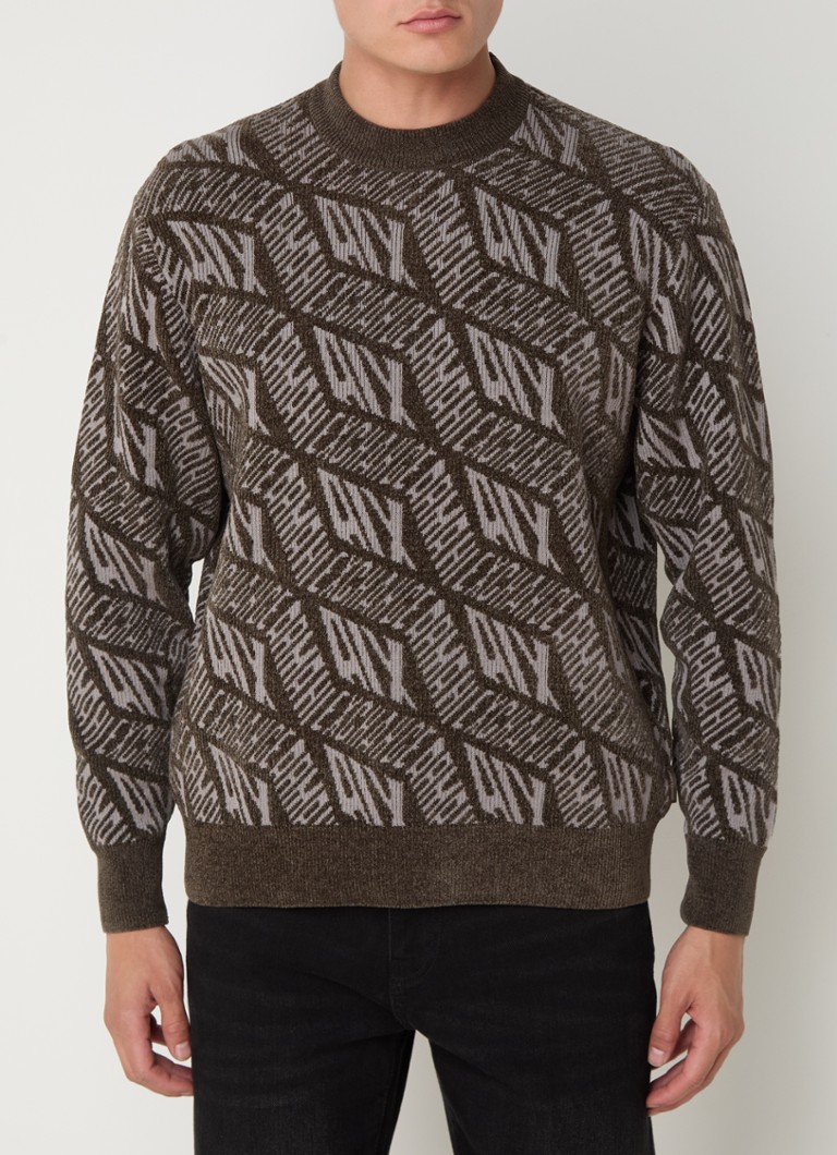 Maglione a maglia grossa Armani Exchange con motivo a maglia