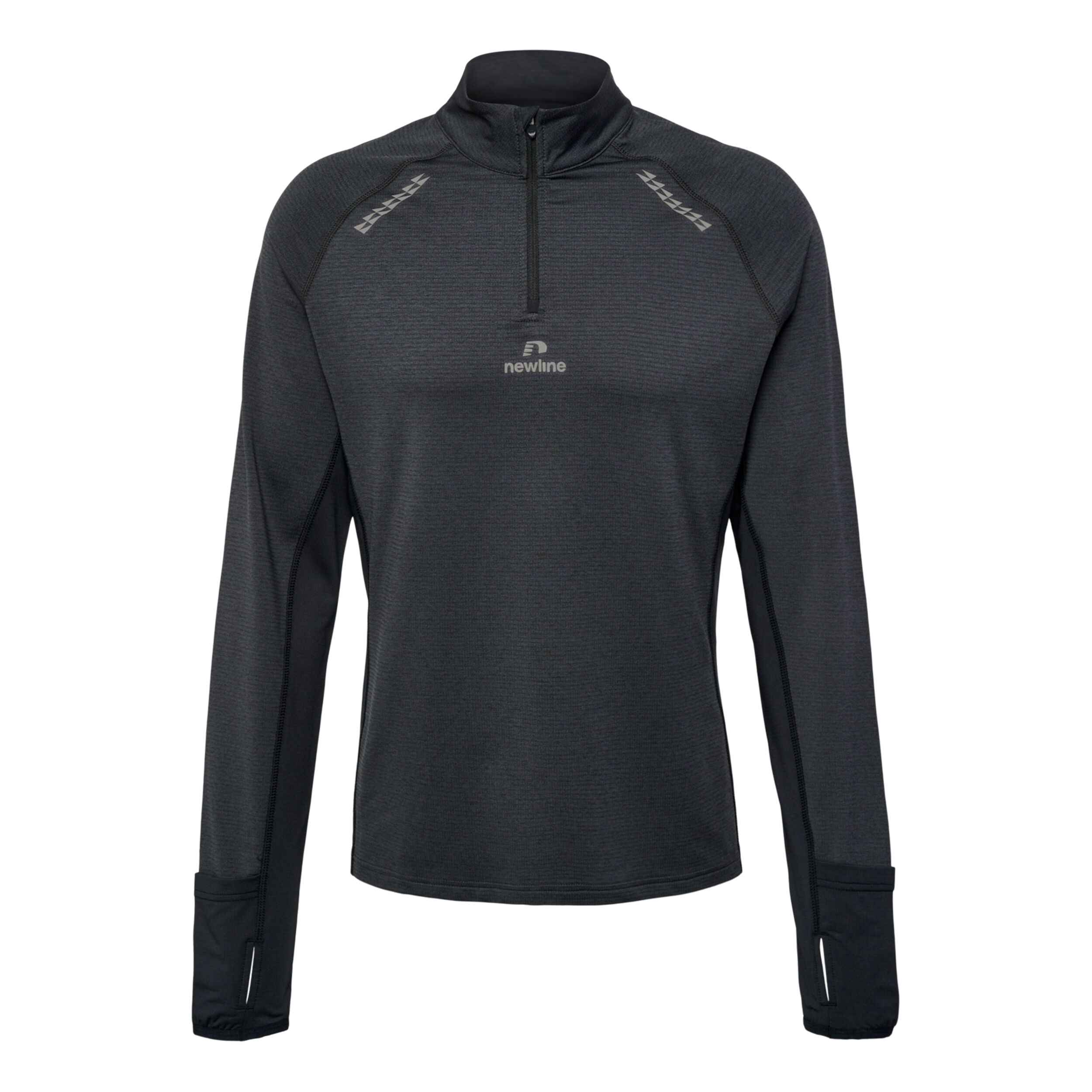 Mesa Half-Zip Lauftop Herren - Schwarz