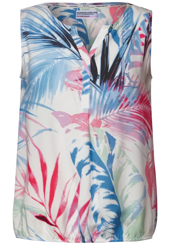 CECIL Blusentop mit Blätterprint