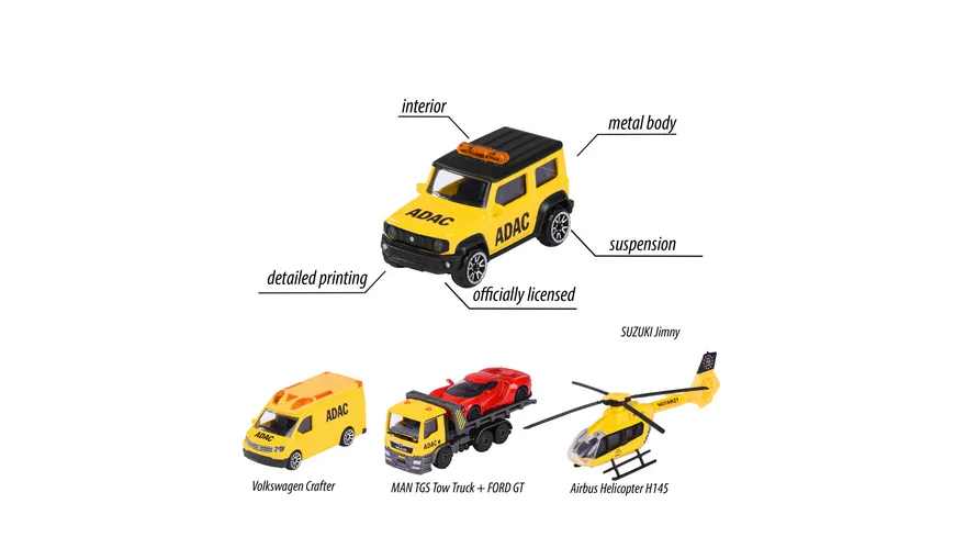 Majorette - Geschenkset ADAC Serviceflotte