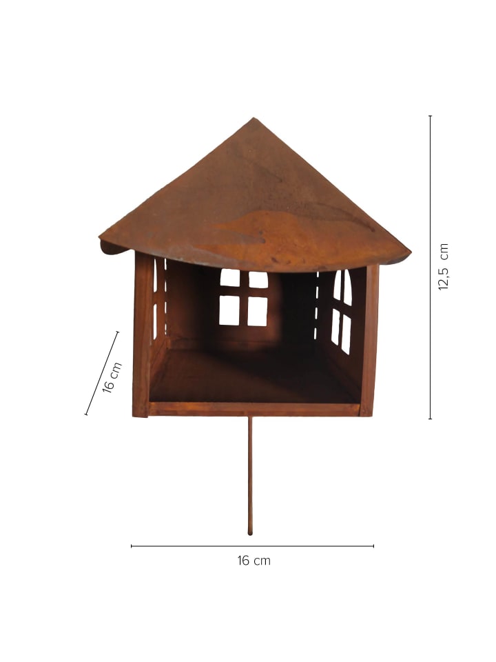 UNUS Gartenstecker Rost Haus in Braun günstig kaufen onesize