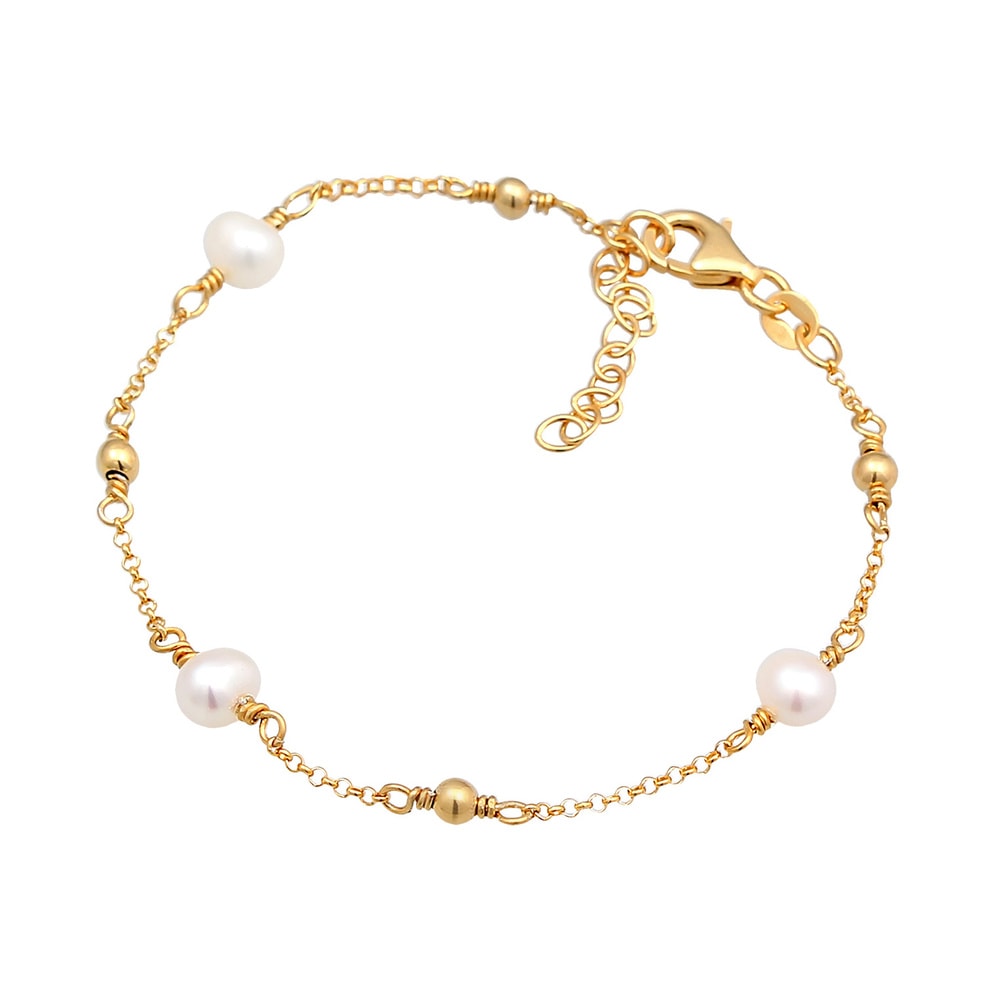 Elli Elli Bracelet Femmes boules classiques avec perles de culture d'eau douce en arge Bracelet