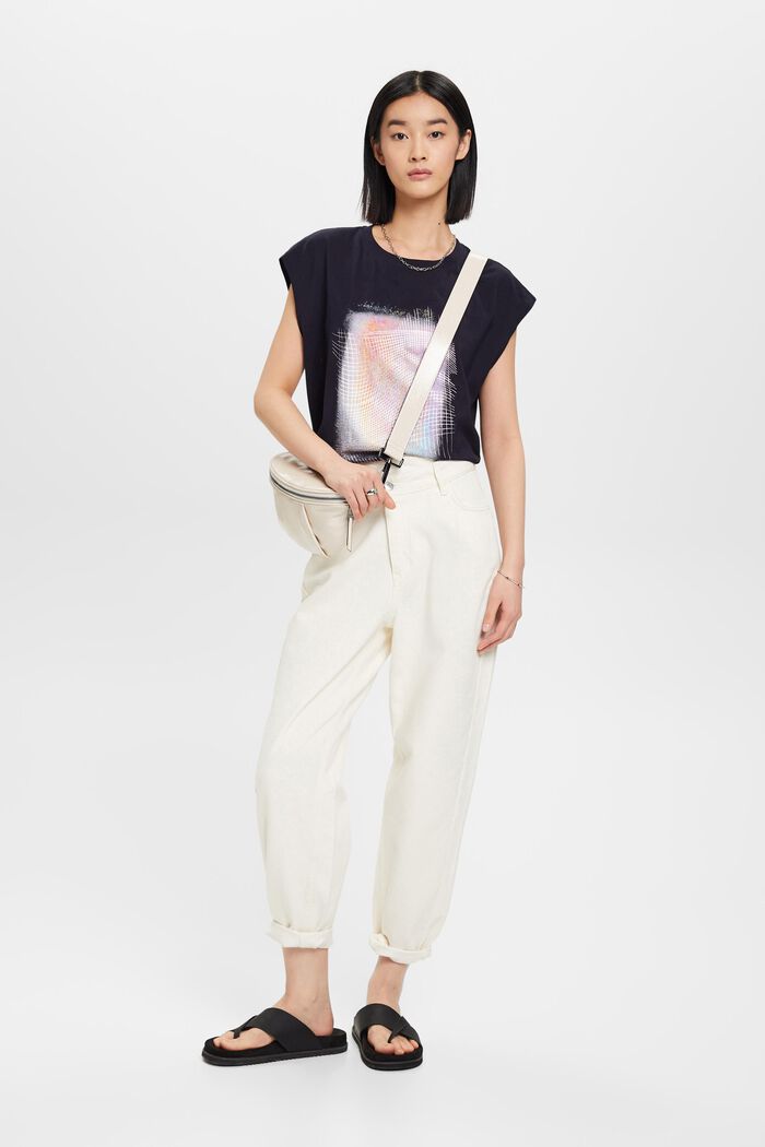 Baumwoll-T-Shirt mit Frontprint