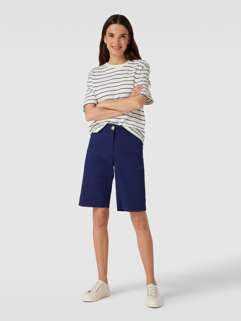 Bermudas mit Bügelfalten Modell 'VERA' in marineblau