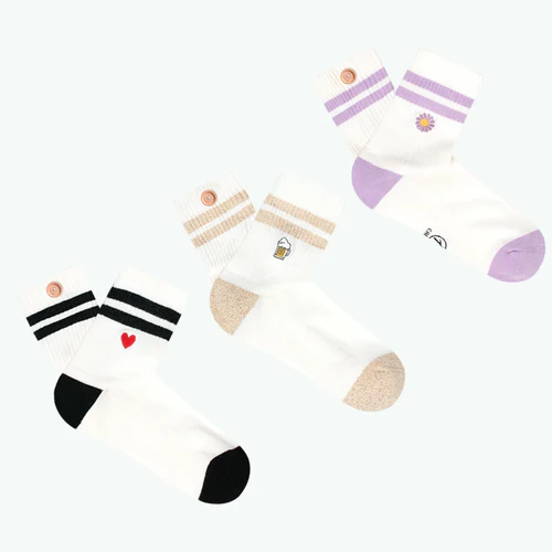 Retro Glam White Socks