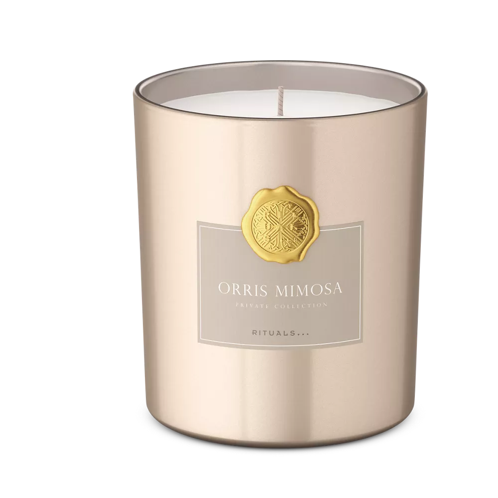 Bougie parfumée de luxe Orris Mimosa de la collection privée, 360 g