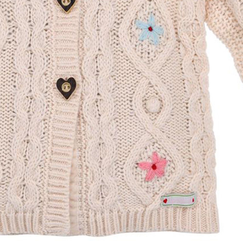 BONDI Trachtenstrickjacke BONDI Mädchen Strickjacke 'Alpenglück' mit Blumen