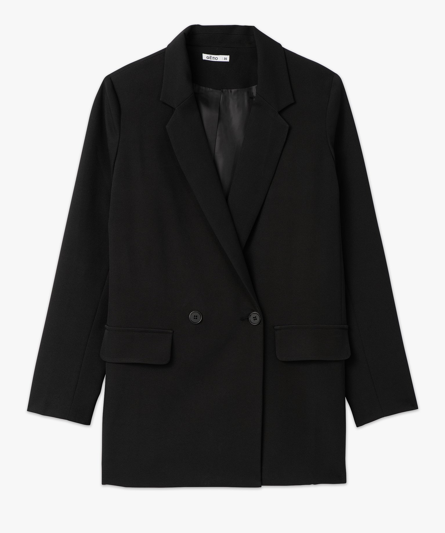 Veste blazer fermeture croisée femme noir | GEMO