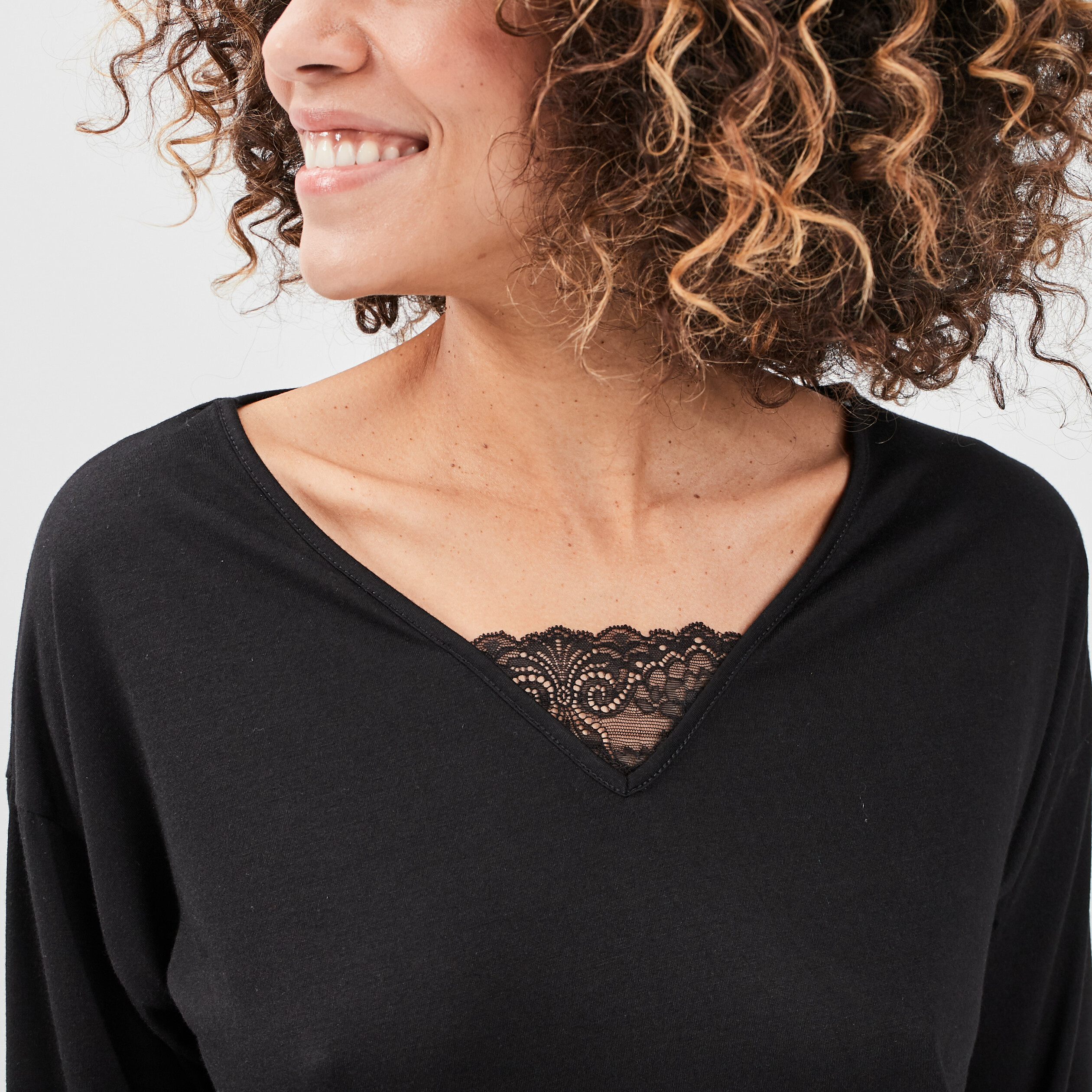 Ensemble pyjama 2 pièces noir femme | La Halle