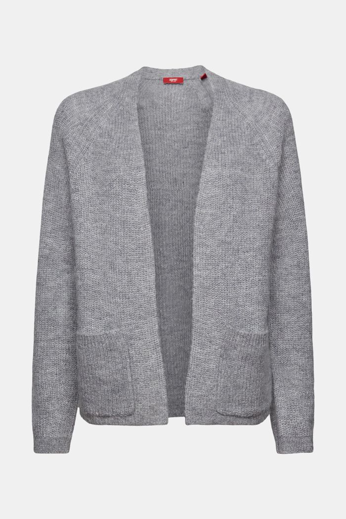Offener Rippstrick-Cardigan
