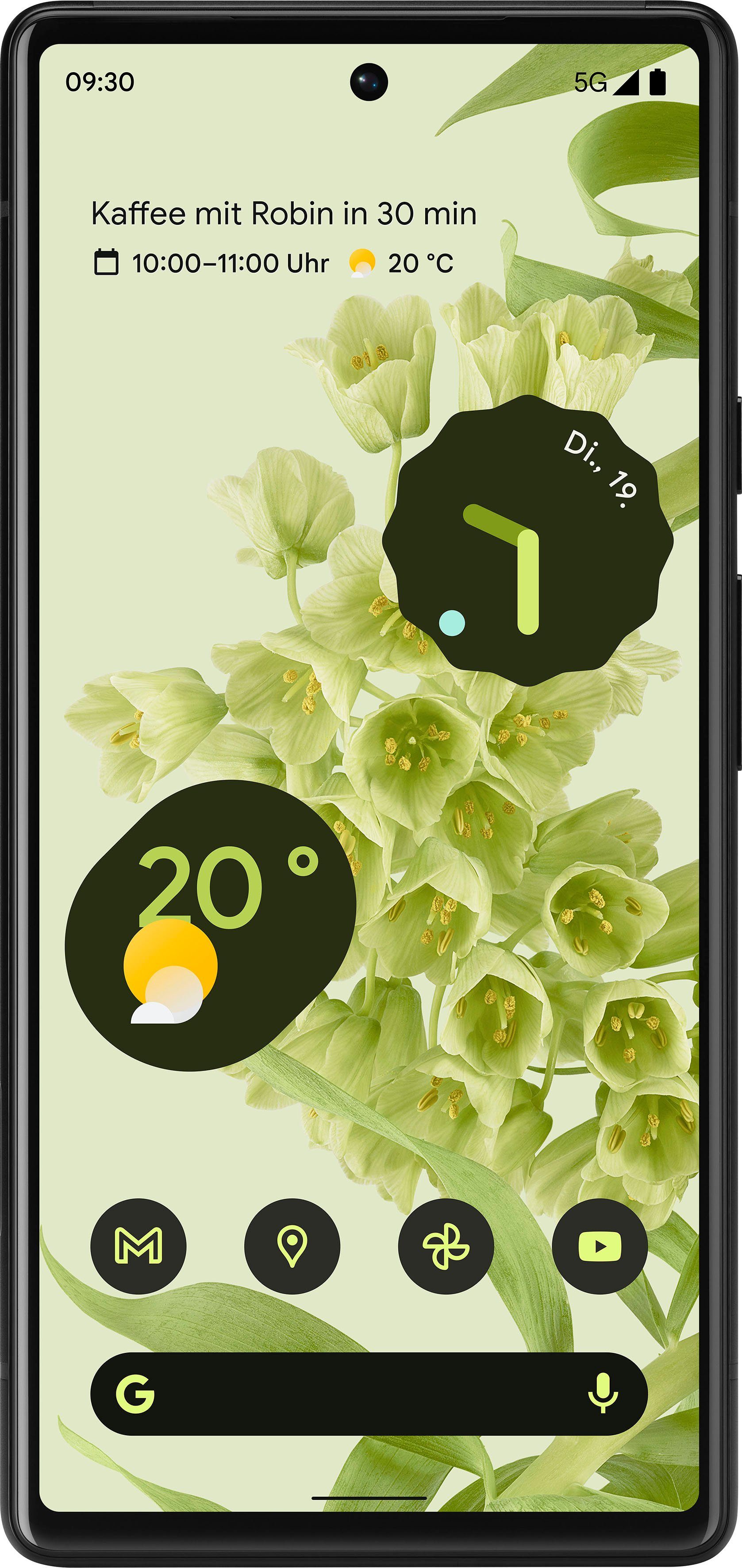 Google Pixel 6 Smartphone (16,3 cm/6,4 Zoll, 128 GB Speicherplatz, 50 MP Kamera)