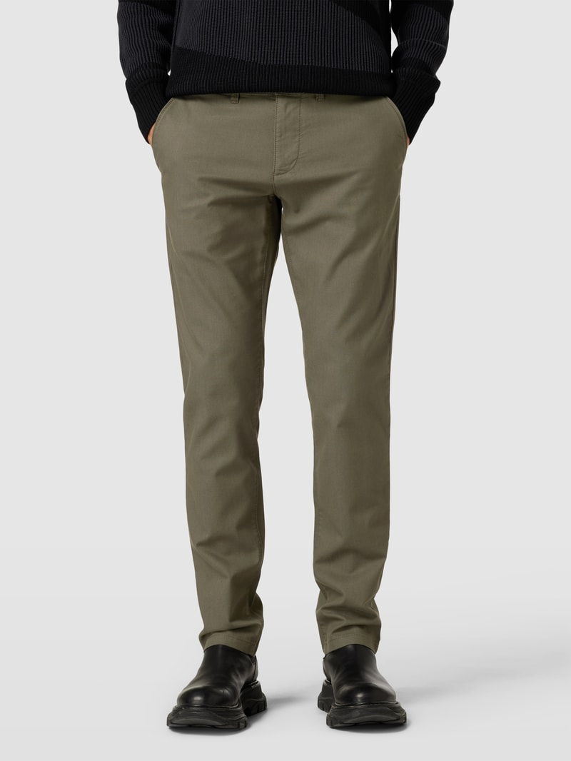 Slim Fit Chino mit Strukturmuster in lindgrün
