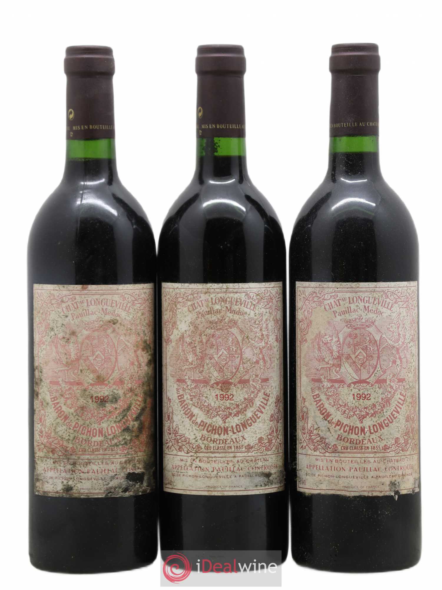 Pichon Longueville Baron 2ème Grand Cru Classé  1992 - Lot de 6 Bouteilles