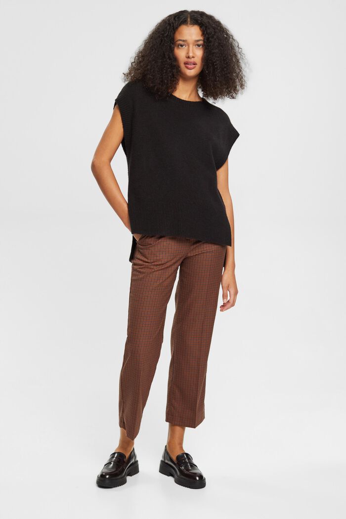 Cropped-Hose mit Karo