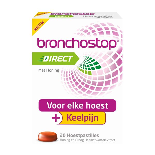Bronchostop Direct Cough Lozenges with Honey Medical device - 20 pieces