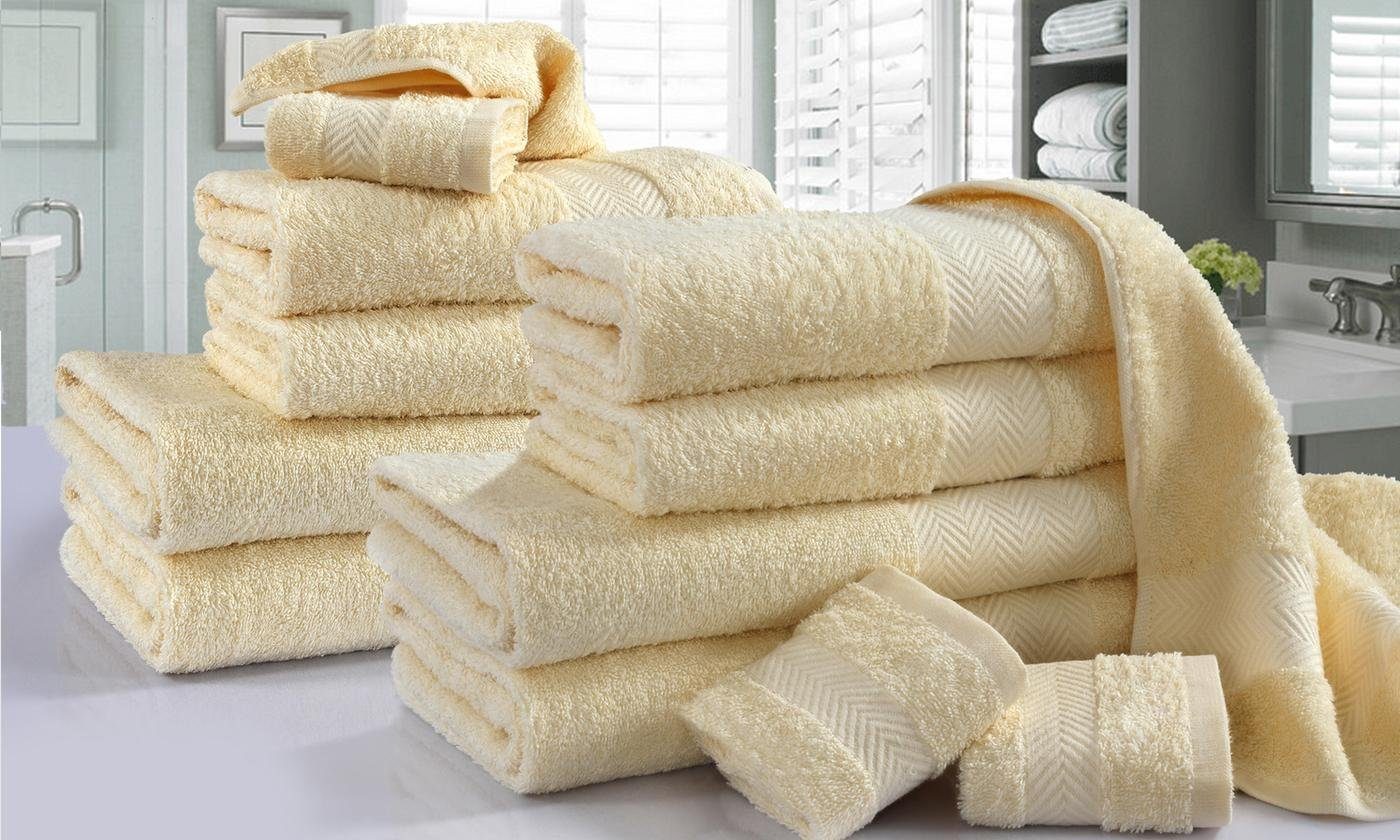 IhrHauz Handtuch Set Handtücher 6er Set aus 100% Ägyptischer Baumwolle 450 gsm, (6-tlg)