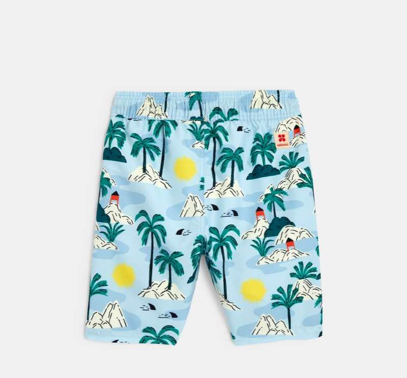 Short de bain garçon bleu à imprimés îles Catimini