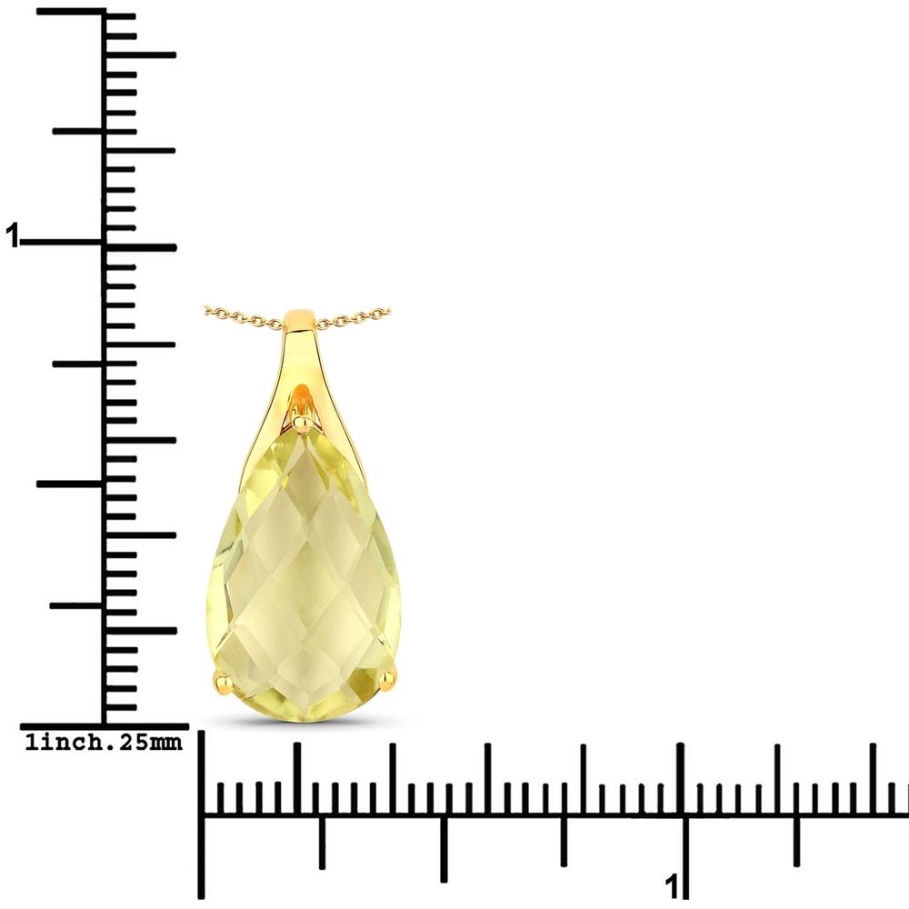 Rafaela Donata Chaîne Argent sterling Quartz citron en Or jaune Bijoux