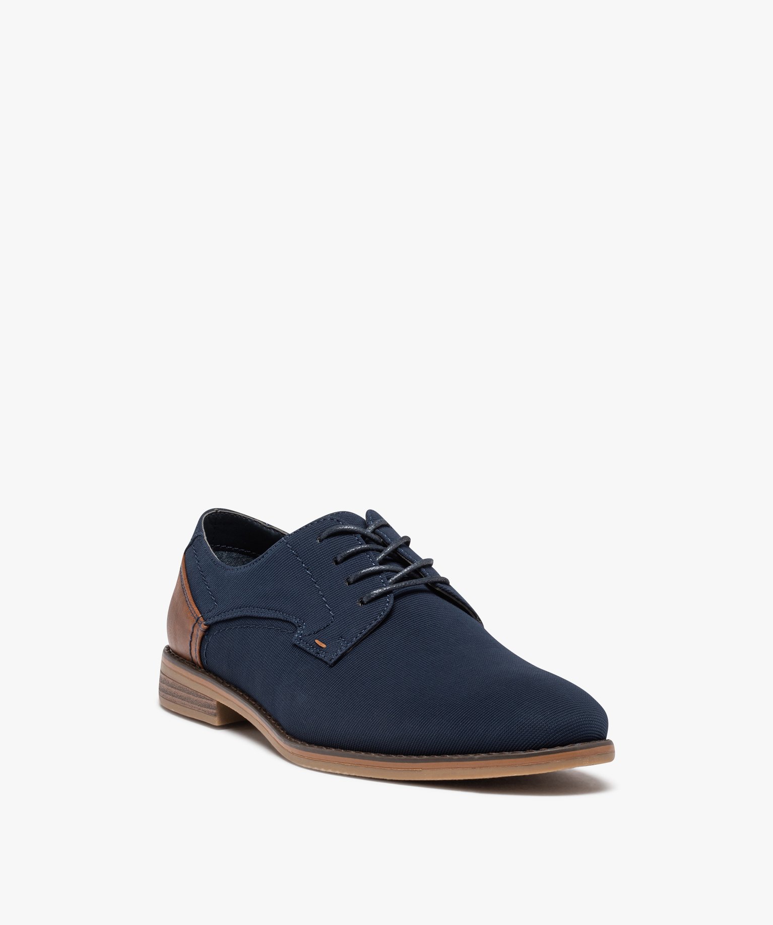 Derbies homme dessus textile uni marine | GEMO