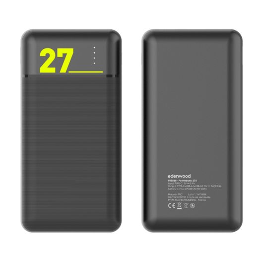 Baterie externă EDENWOOD 27000 mAh Negru