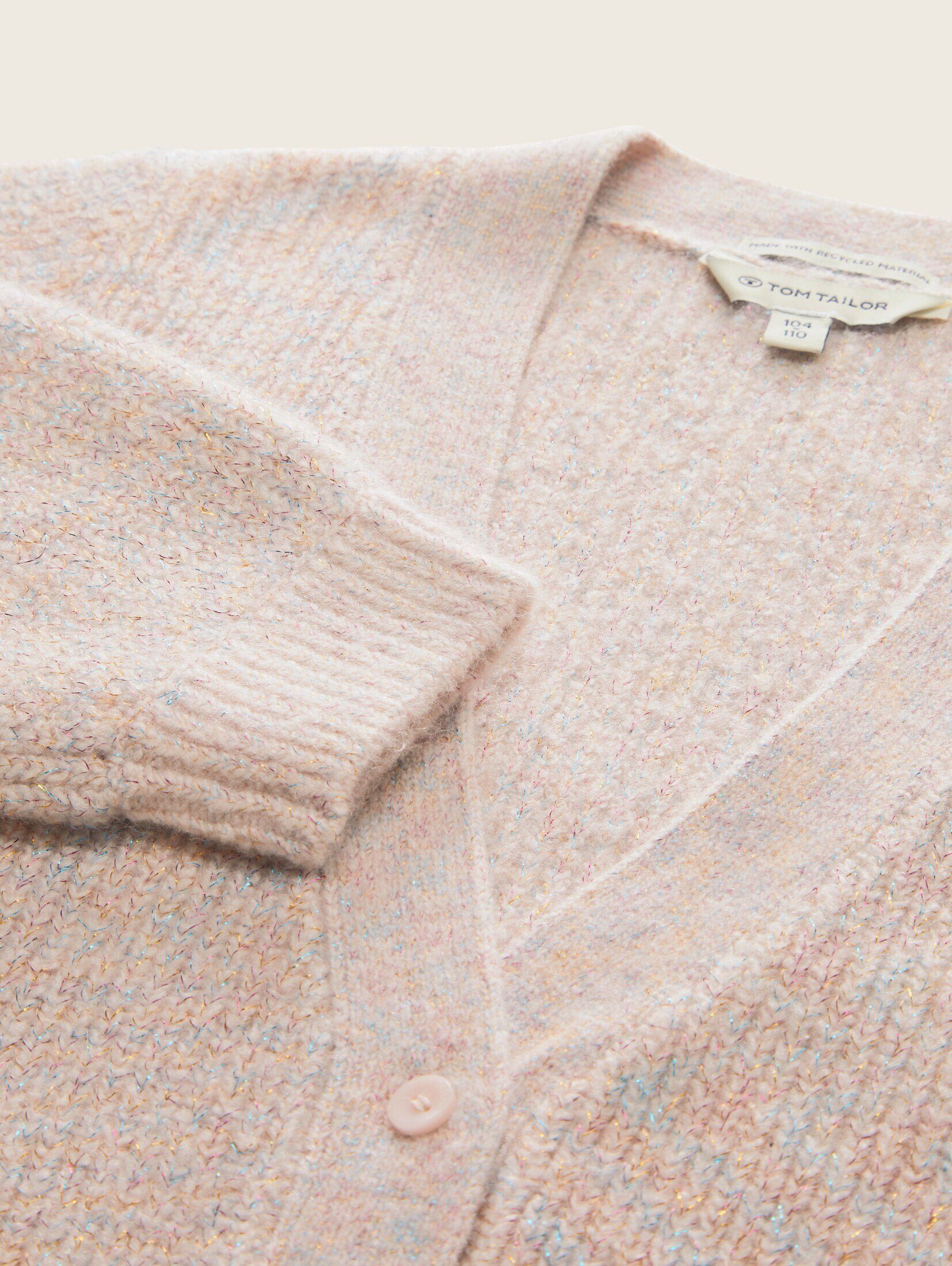 TOM TAILOR Strickjacke Strickjacke mit recyceltem Polyester