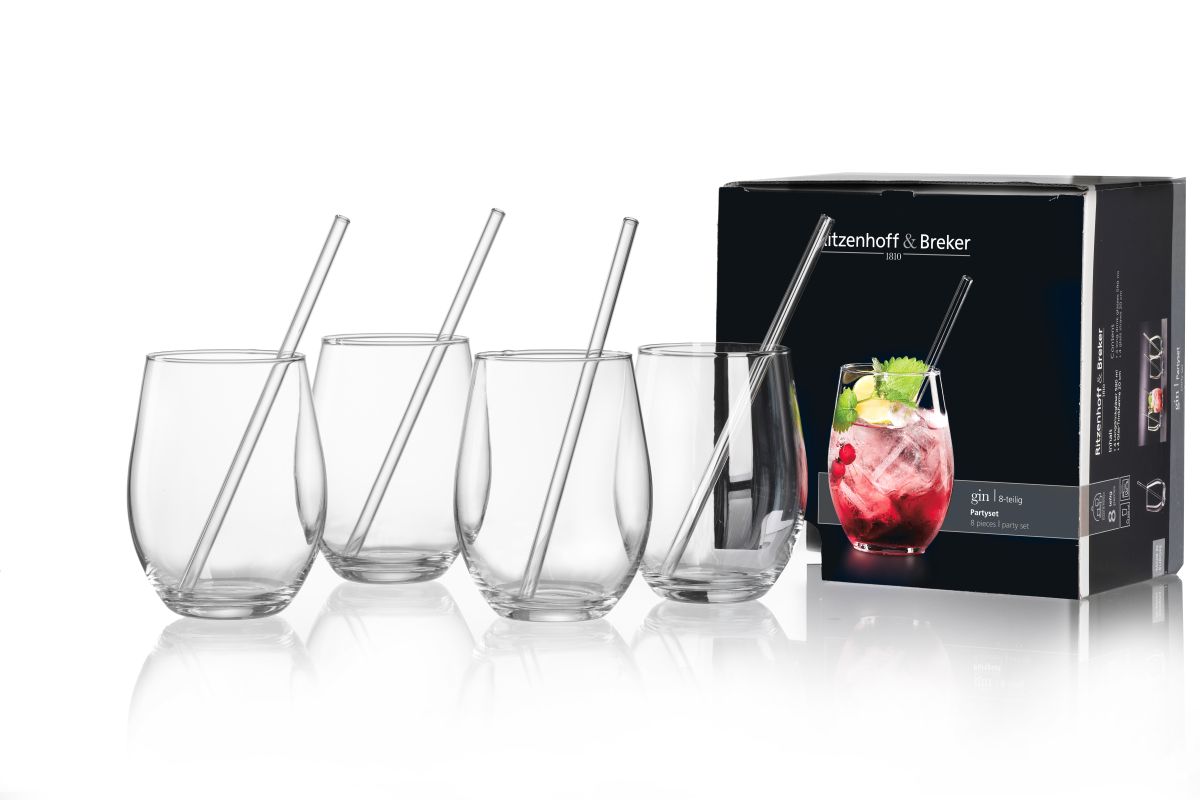 Ritzenhoff & Breker 8tlg. Partyset mit Trinkhalm Spritz